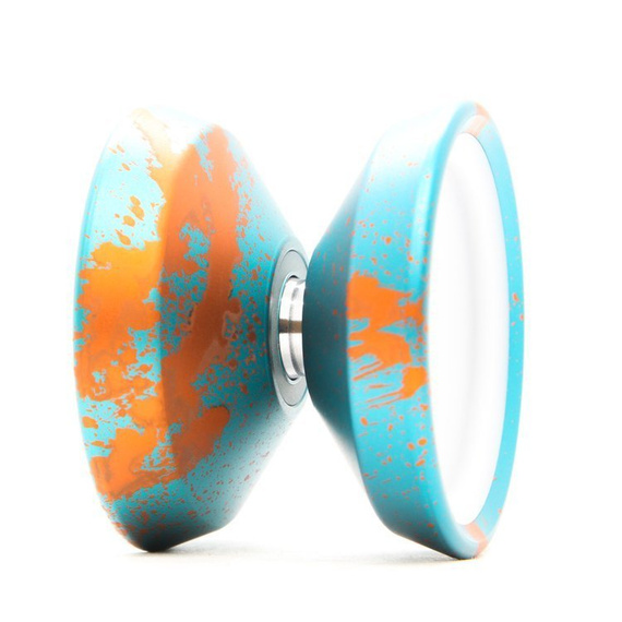 Kovové yoyo CzechPoint Pivot - Aqua Orange White