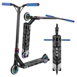 Výkonný pouliční skútr Lehký NKD Fuel Black & Rainbow Wys. 84 cm