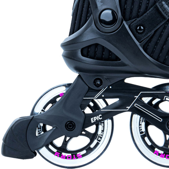 Story Epic tříkolové kolečkové brusle černo-růžové