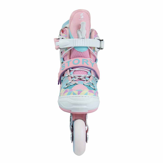 Story Spike Nastavitelné inline brusle Pink/Blue LED