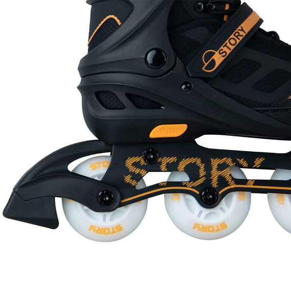 Story Fusion Nastavitelné inline brusle LED Orange