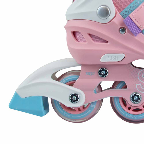 Story Spike Nastavitelné inline brusle modro-růžové
