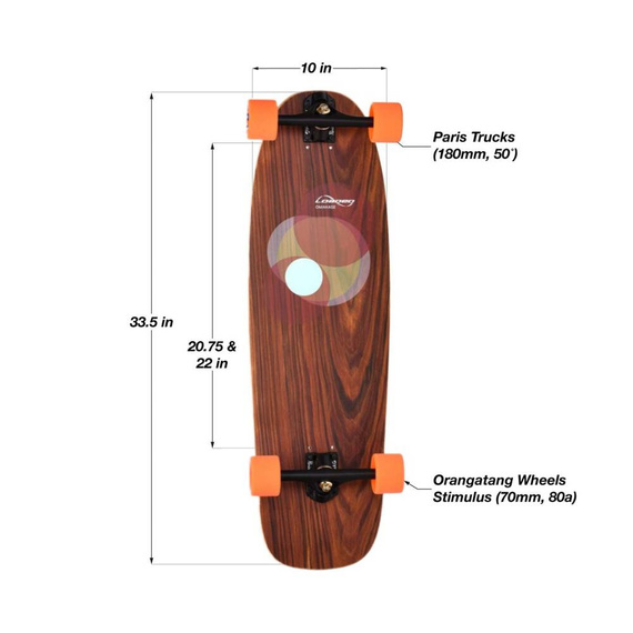 Skateboard Cruiser Loaded Omakase All-Round Longboard Complete Roe 33.5"