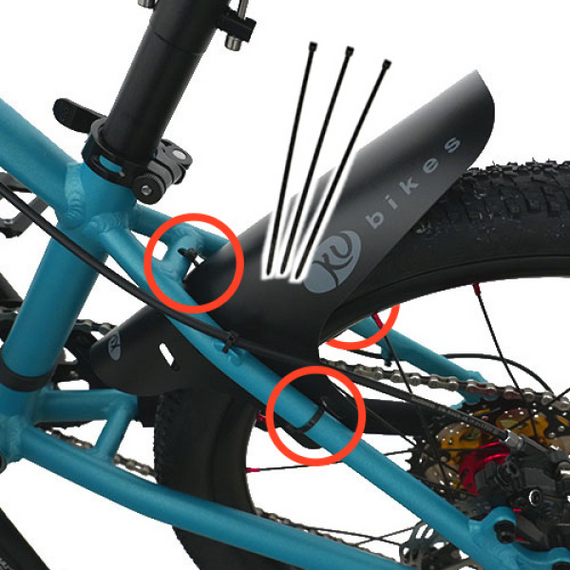 Błotniki do rowerów KUbikes DISC z hamulcami tarczowymi KUbikes Mudguards Czarny