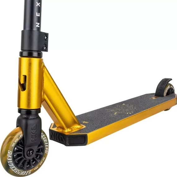 Hulajnoga Wyczynowa Aluminiowa Lekka dla młodych riderów NKD Next Generation Stunt Złoty wys. 79,4 cm