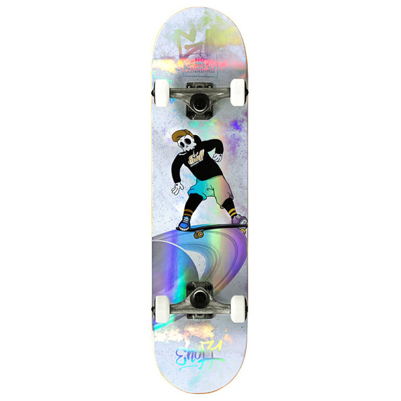 Skateboard Enuff Skully Hologram Complete White 7.75"