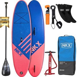 Deska turystyczna SUP pompowana pneumatyczna NKX Windsurf Jasnoczerwono-Niebieski 10'4