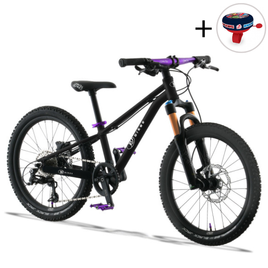 KUbikes 20S DISC superlehké dětské kolo Černofialová barva