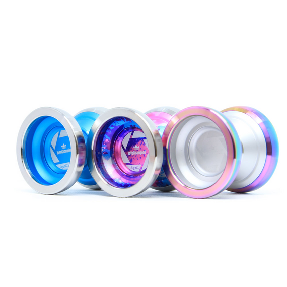 Yoyo pro pokročilé YoYoFactory Shutter Mini Silver a Rainbow
