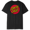 SANTA CRUZ Klasické tričko s puntíky na hrudi Black