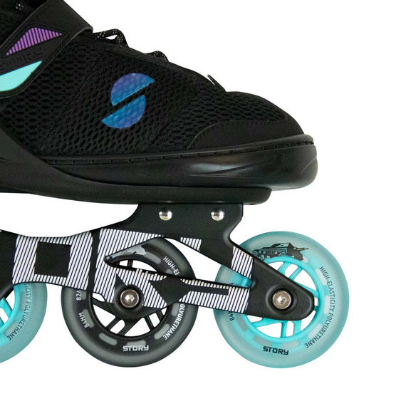 Story Motion Nastavitelné inline brusle Black/Blue/Black