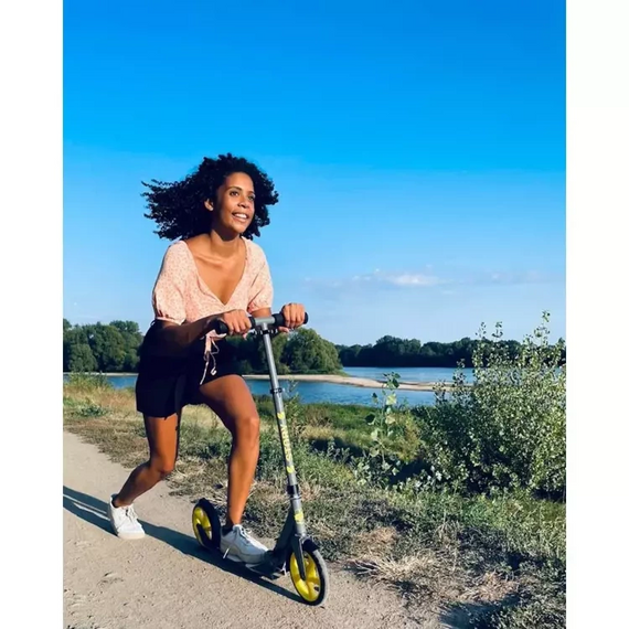 Přepravní koloběžka s velkými koly Story Urban GO! Modrá LED dioda