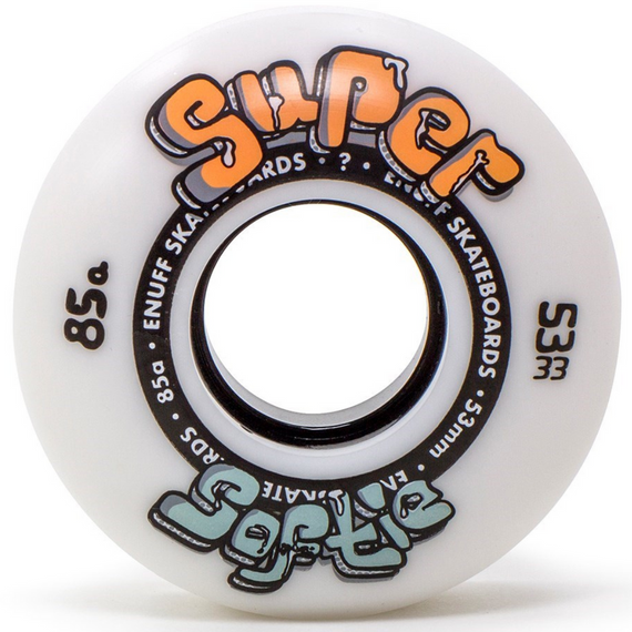 ENUFF Super Softie Skateboard Wheels White 53 mm