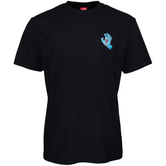 SANTA CRUZ Tričko s křičící rukou na hrudi černé