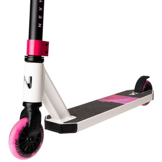 NKD Next Generation Lehká hliníková koloběžka pro mladé jezdce Bílo-růžová wys. 79,4 cm