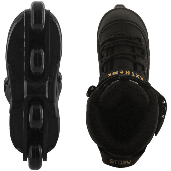 Rolki Agresywne Story Inline Aggressive Skates Czarno-Złoty