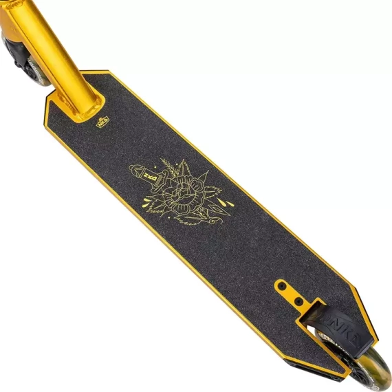 Hulajnoga Wyczynowa Aluminiowa Lekka dla młodych riderów NKD Next Generation Stunt Złoty wys. 79,4 cm