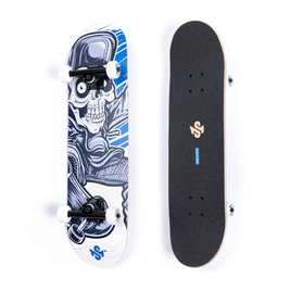 Kompletní městský sportovní modrý skateboard Skeleton 7.25"