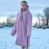 Poncho Ponczo Kurtka Story Change Robe Rose Przydymiony Różowy