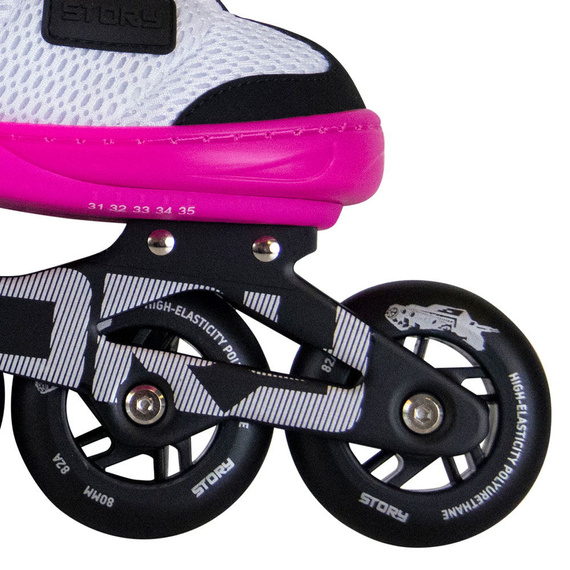 Story Motion Nastavitelné inline brusle růžová/bílá/černá