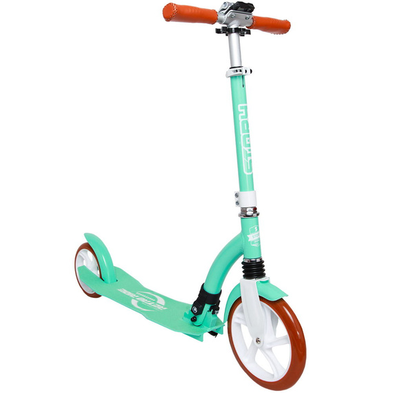 Městská koloběžka s předním odpružením Story Retro Ride Mint and White