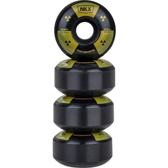 Kółka do deskorolki NKX Candy Series Toxic Czarno-Żółty 53 mm 99A