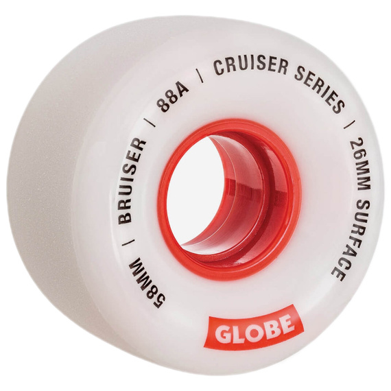 GLOBE Bruiser White/Red 58 mm skateboardová kolečka