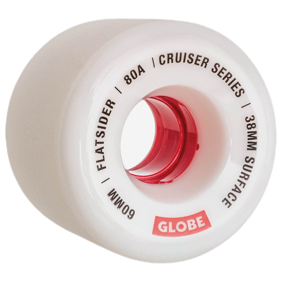GLOBE Flatsider Skateboard Cruiser Wheels White/Red 60 mm