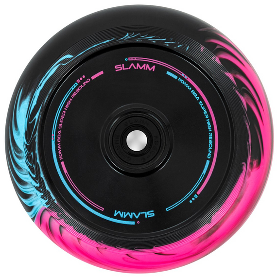 Sada kol pro koloběžky SLAMM Swirl Hollow Core Black-Blue-Pink 110 mm