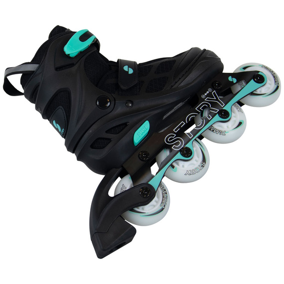 Story Midnight Nastavitelné inline brusle Black-Mint LED