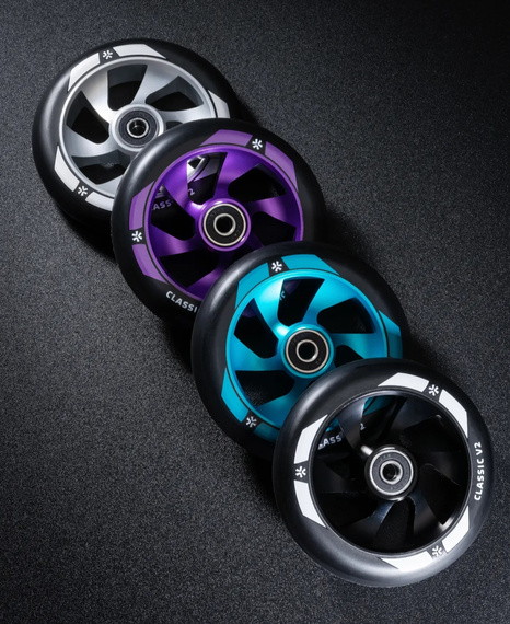 Kolečko koloběžky Union Classic V2 Pro Black and Purple 110 mm