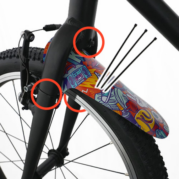 Błotniki do rowerów KUbikes z hamulcami V-Brake KUbikes Mudguards Komiks