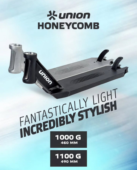 Union Honeycomb Pro Scooter Deck Platform Black 490 mm