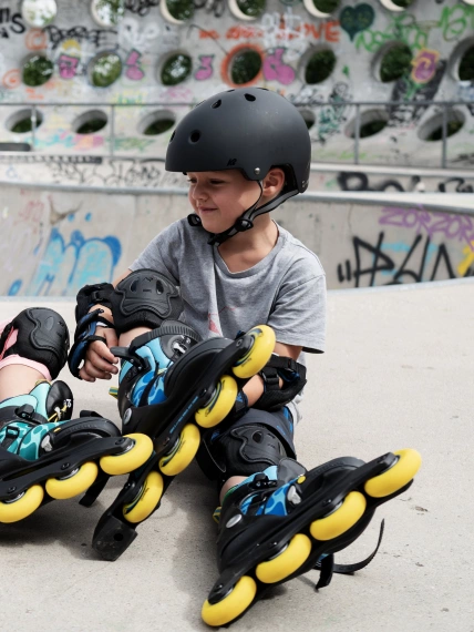 Dětské nastavitelné kolečkové brusle K2 Raider Pro Modrá a žlutá