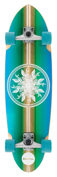 Mindless Wake Surf Skate Board Blue 35"