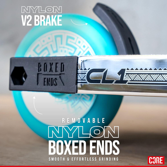 CORE CD1 Kompletní kaskadérská koloběžka červená/černá wys. 81 cm