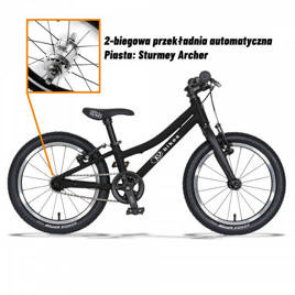 KUbikes superlehké dětské kolo 16s 2 rychlosti Černá