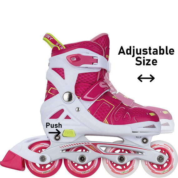 Story Blaster Inline brusle nastavitelné kolečkové brusle Pink