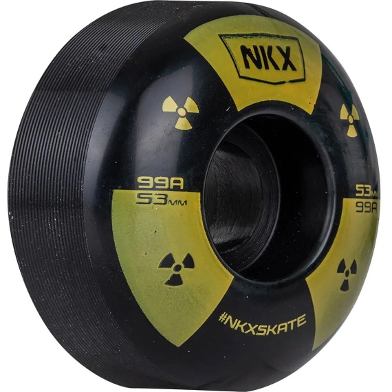 NKX Candy Series Toxic Black and Yellow 53mm 99A skateboardová kolečka