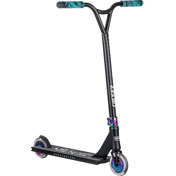 NKD Diesel Stunt Scooter Black and Rainbow 87 cm