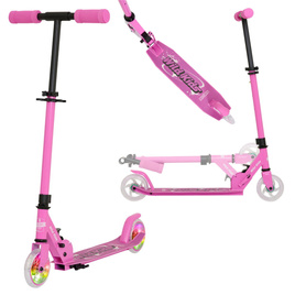 Hulajnoga Miejska Transportowa dla dzieci i młodzieży Story Wild Kids Różowy LED wys. 73–85 cm