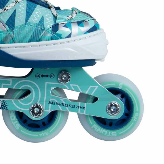 Story Spike Nastavitelné inline brusle Námořnická modrá LED