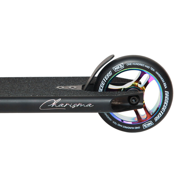 NKD RIZZ Stunt Scooter Black and Rainbow 85 cm