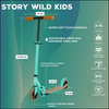 Hulajnoga Miejska Transportowa dla dzieci i młodzieży Story Wild Kids Miętowy wys. 73–85 cm