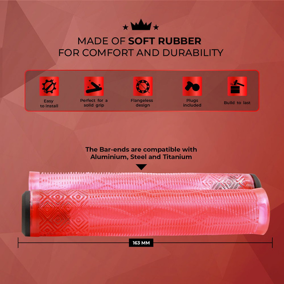 NKD GOAT Stunt Scooter Gripy červené 163 mm