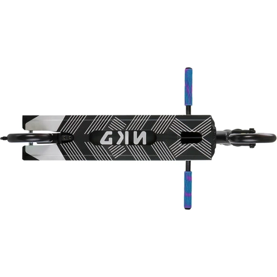 Hulajnoga Wyczynowa Streetowa Lekka NKD Fuel Czarno-Tęczowy Wys. 84 cm