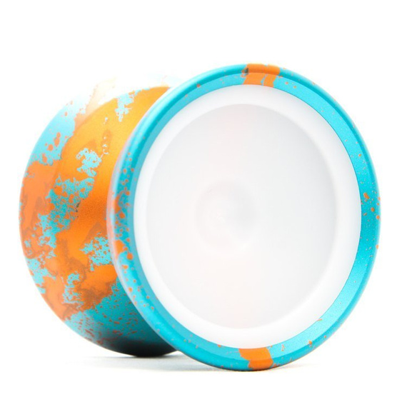 Kovové yoyo CzechPoint Pivot - Aqua Orange White