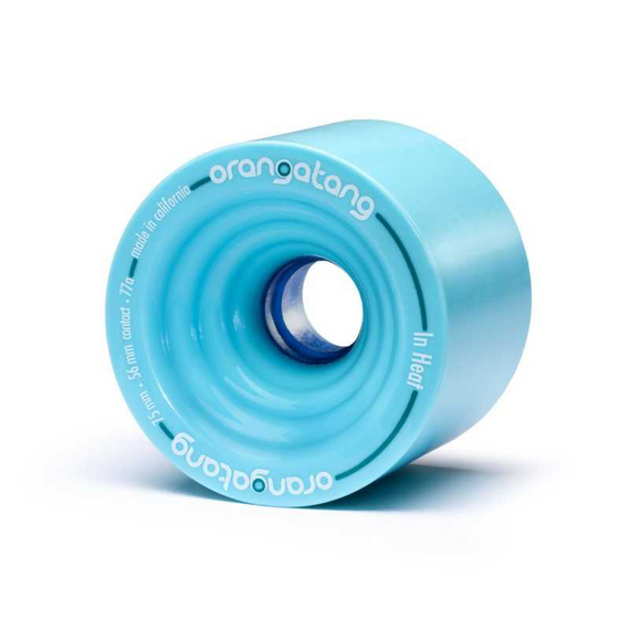 Orangatang In Heat Longboard Wheels Blue 75mm 77A