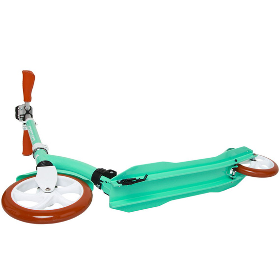 Městská koloběžka s předním odpružením Story Retro Ride Mint and White