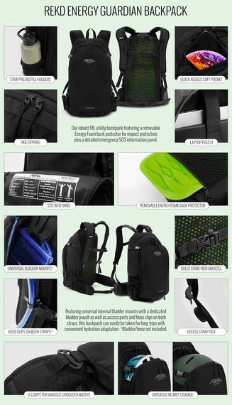 REKD Energy Ranger Vesta s chráničem zad a hrudníku černá